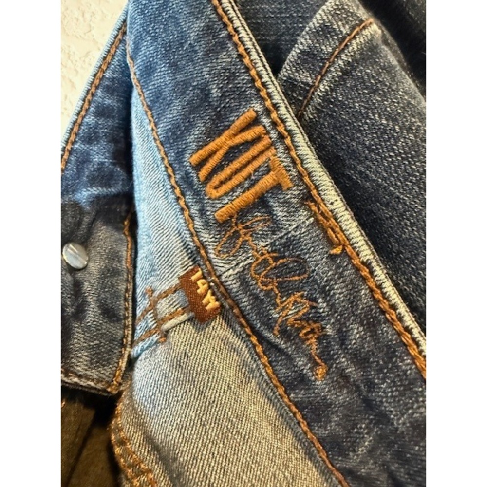 Kut from the Kloth Women Blue Straight Leg Jeans KP799GG1R 14W Medium Wash Denim - Picture 4 of 10
